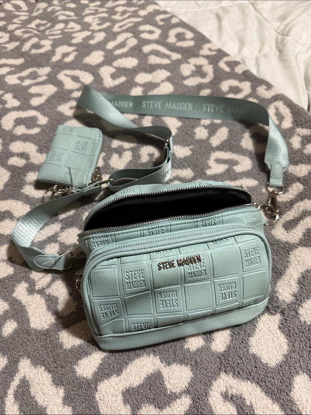 Steve Madden Mint Green Mini Crossbody with Cardholder